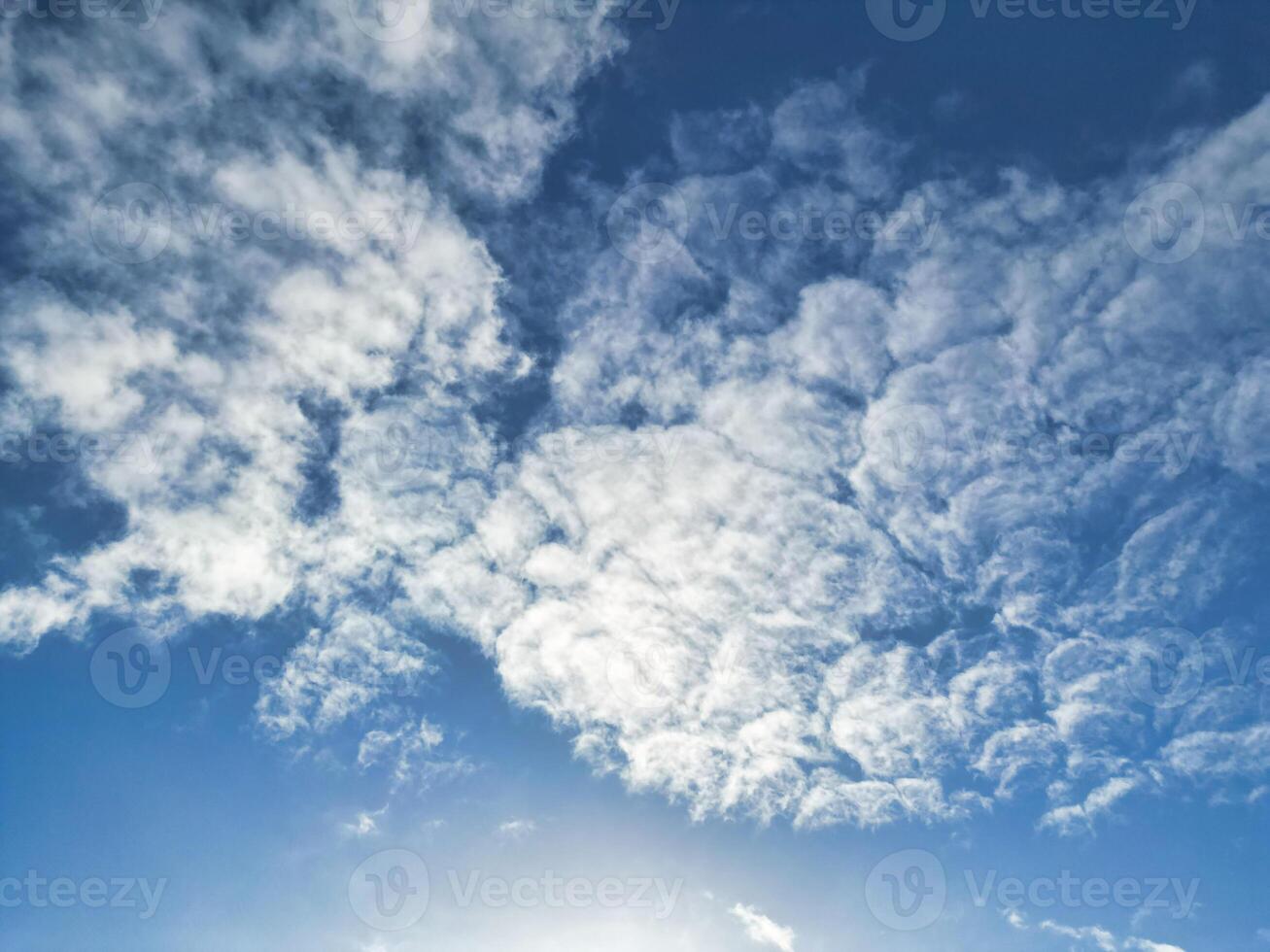 High Angle View of Winter Sky and Clouds over City of England UK photo