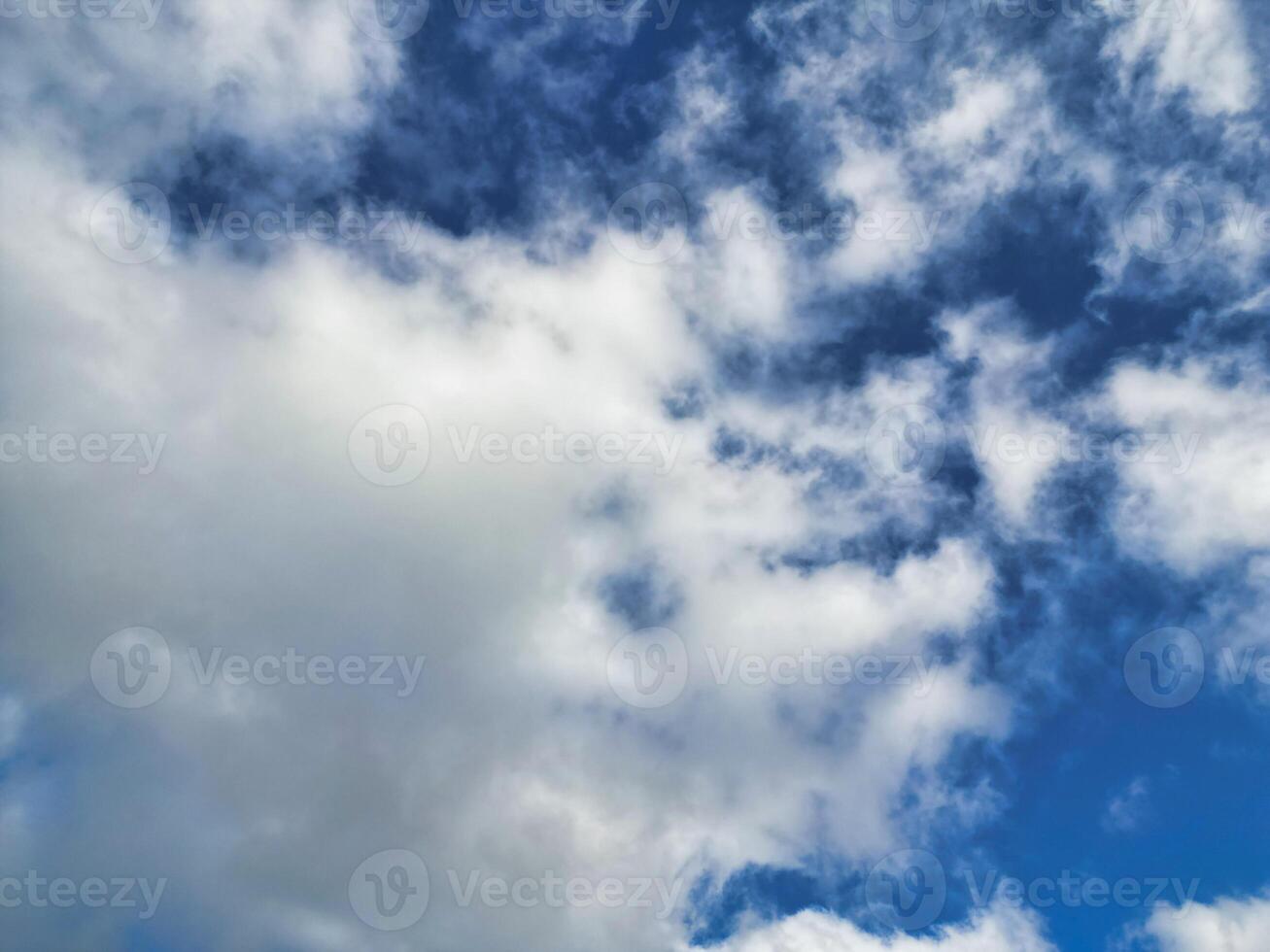 High Angle View of Winter Sky and Clouds over City of England UK photo