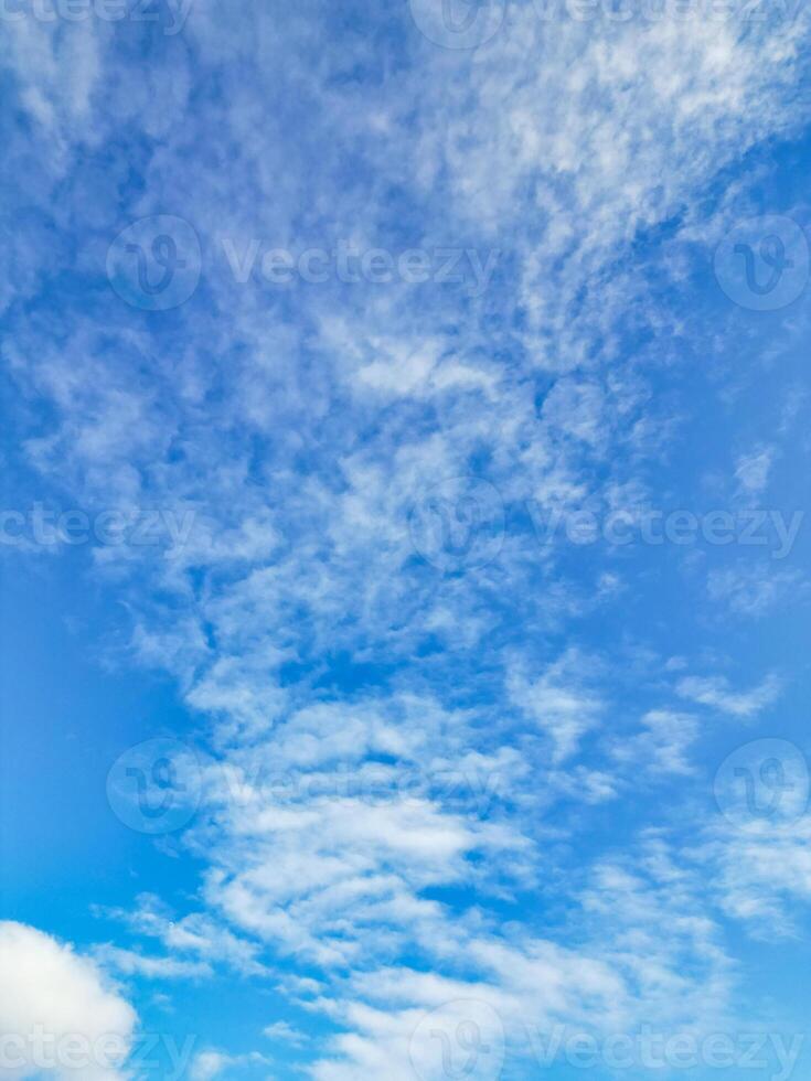 High Angle View of Winter Sky and Clouds over City of England UK photo