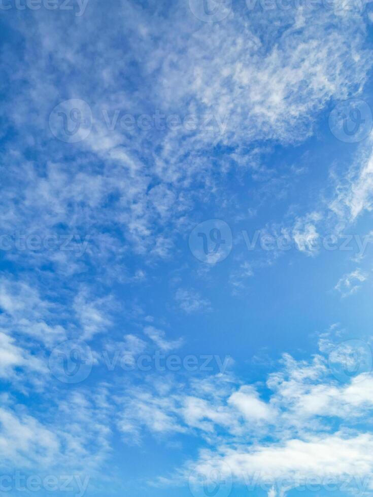 High Angle View of Winter Sky and Clouds over City of England UK photo