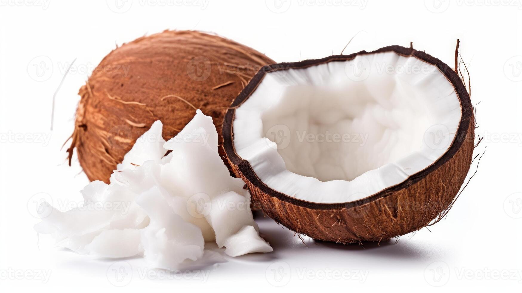 AI generated Coconut isolated on white background. Neural network AI generated photo