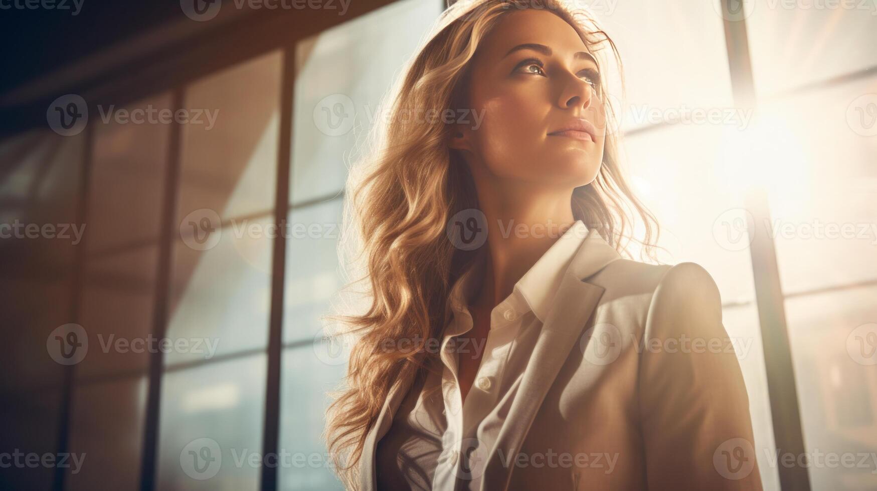 AI generated Portrait of a successful young business woman. Neural network AI generated photo