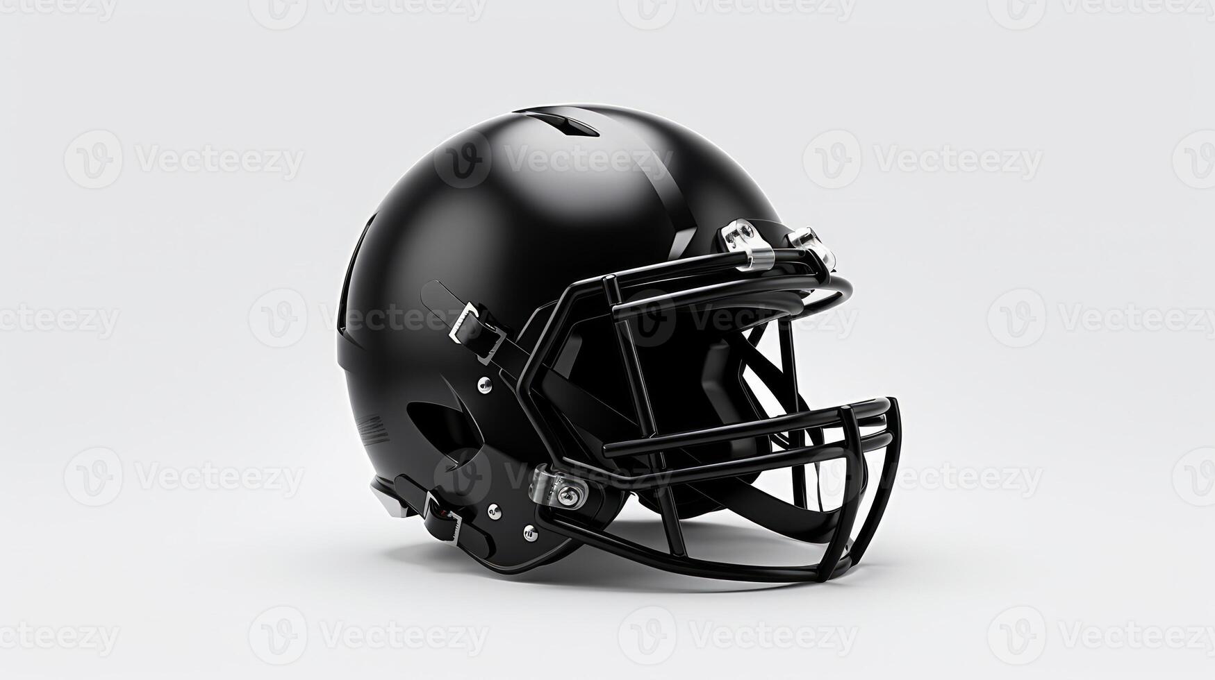 ai generado americano fútbol americano negro casco. neural red ai generado foto