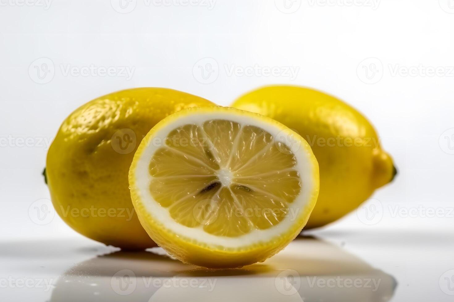 AI generated Lemon fruit isolated on white. Neural network AI generated photo