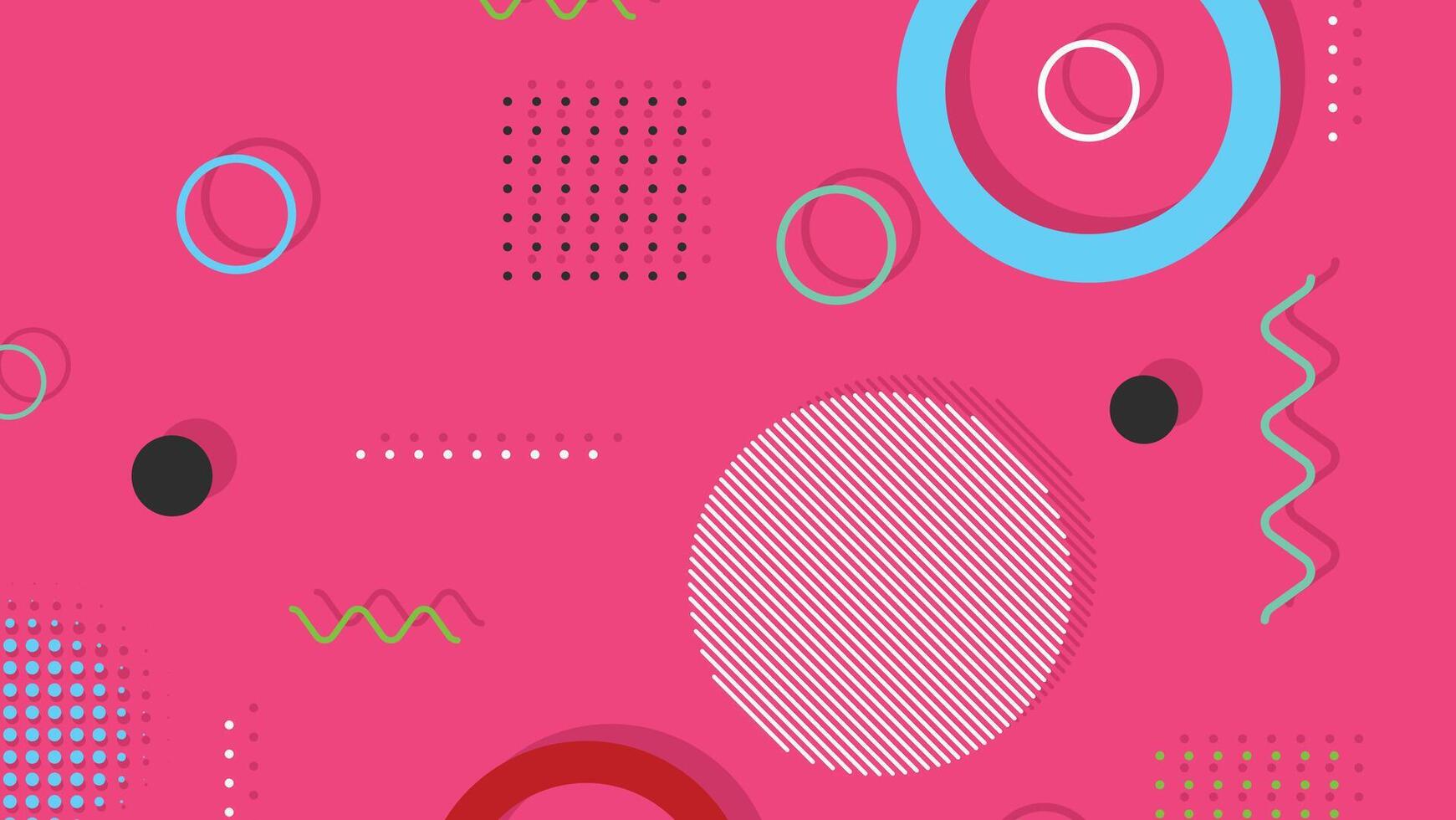 Trendy modern abstract background with memphis elements vector