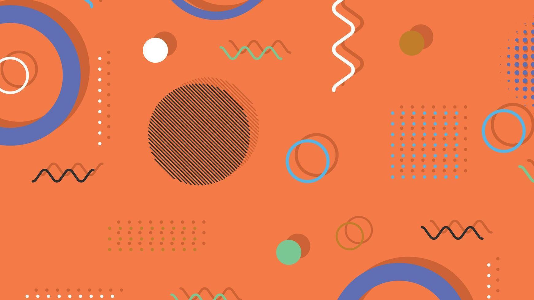 Trendy modern abstract background with memphis elements vector