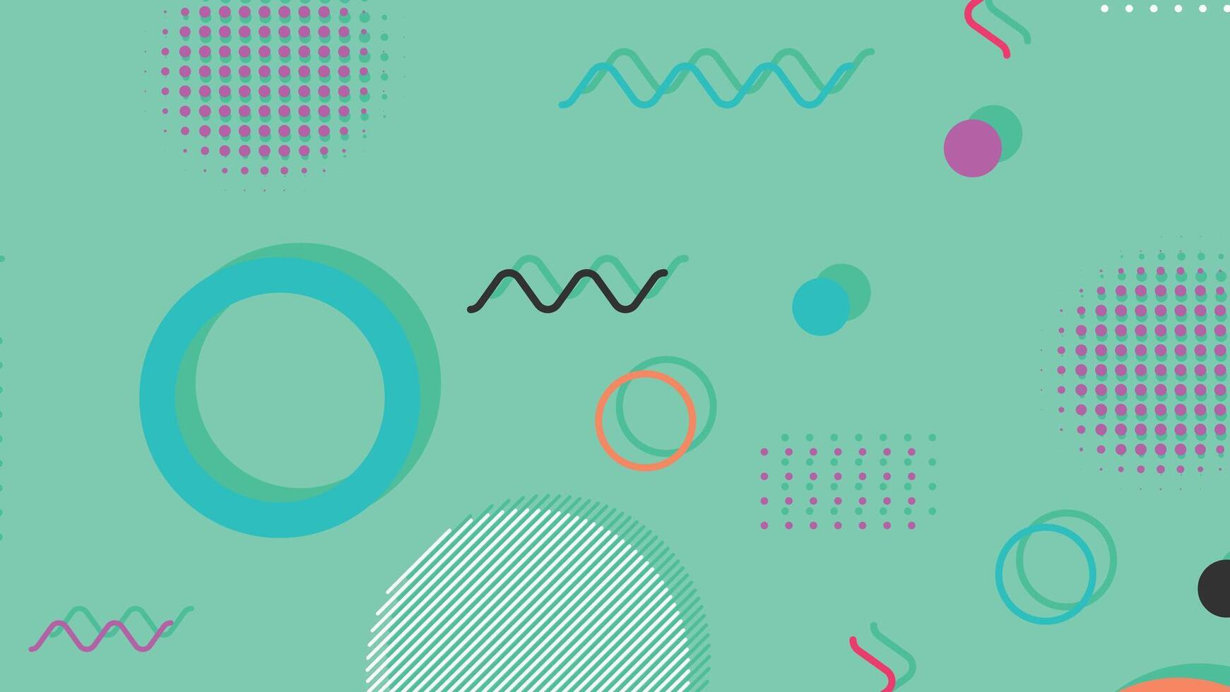 Trendy modern abstract background with memphis elements vector