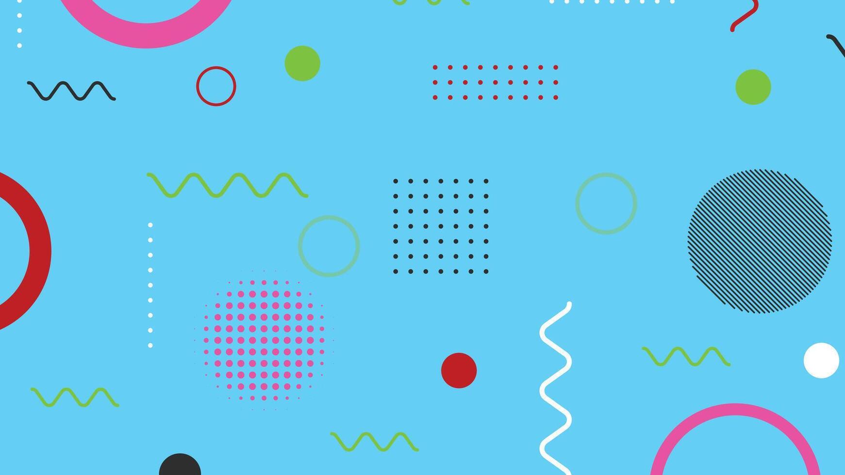 Trendy modern abstract background with memphis elements vector