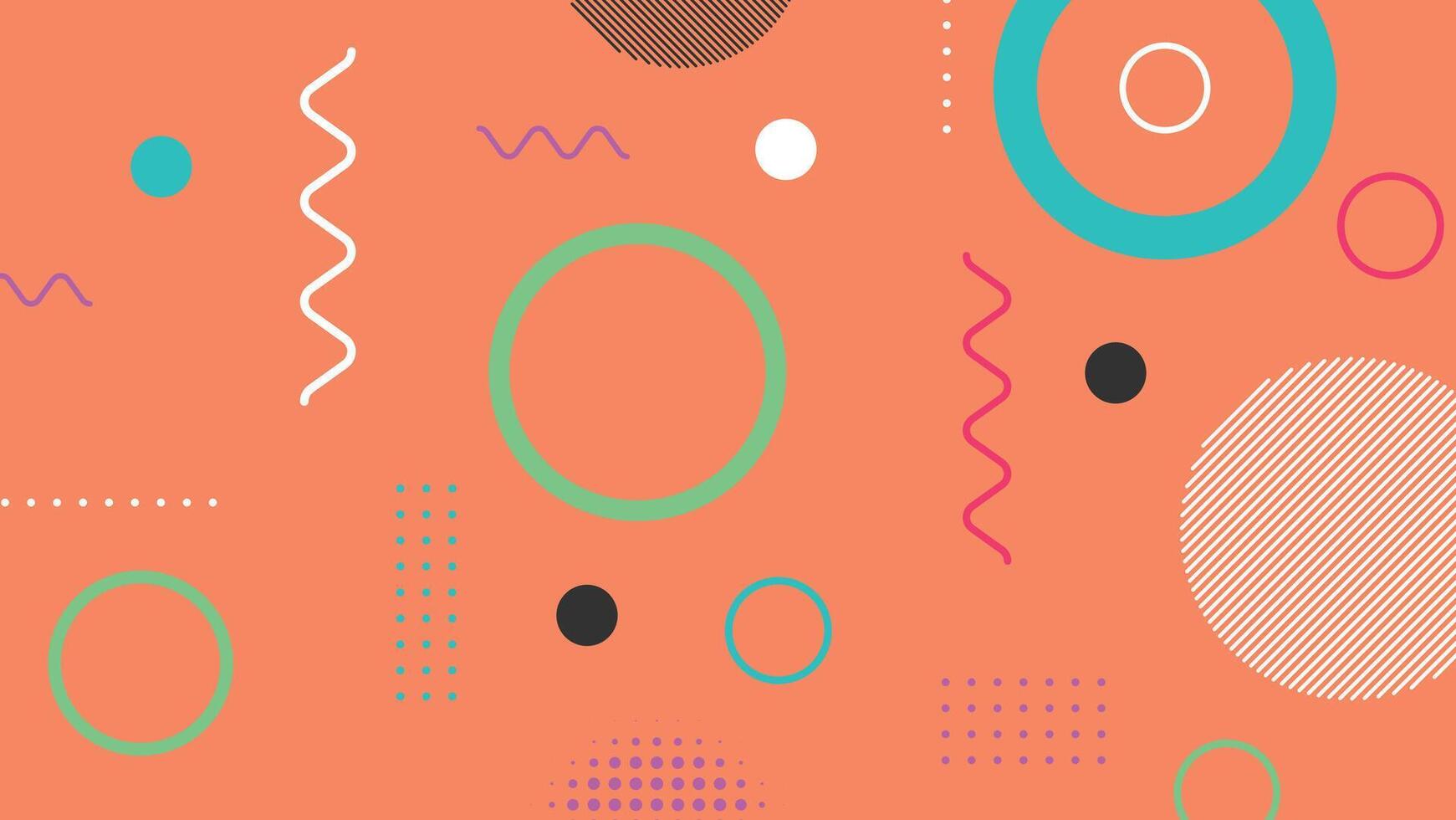 Trendy modern abstract background with memphis elements vector