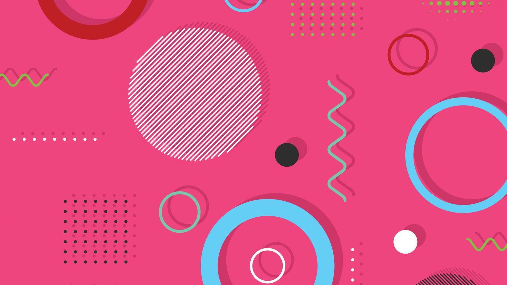 Trendy modern abstract background with memphis elements vector