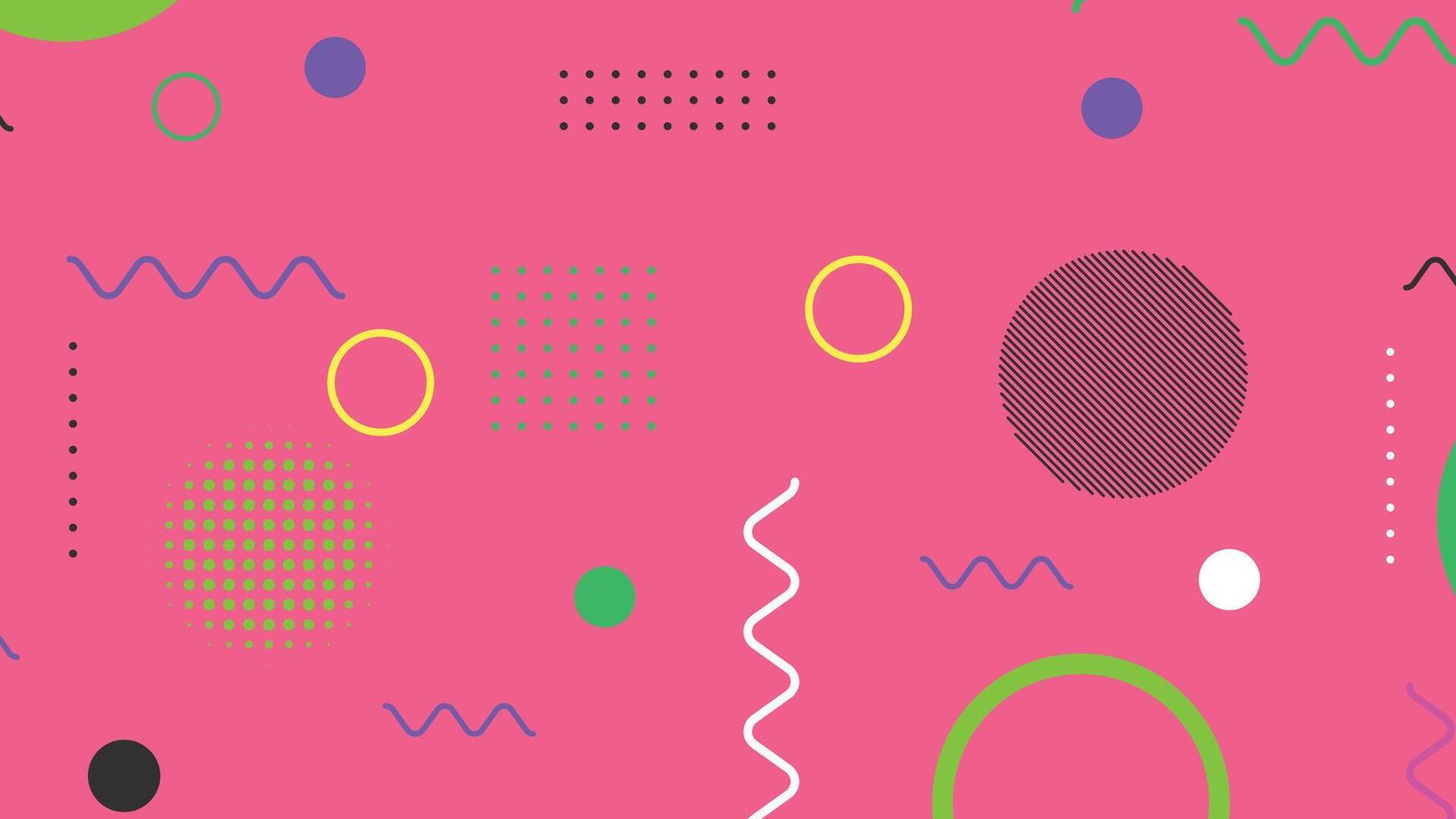 Trendy modern abstract background with memphis elements vector