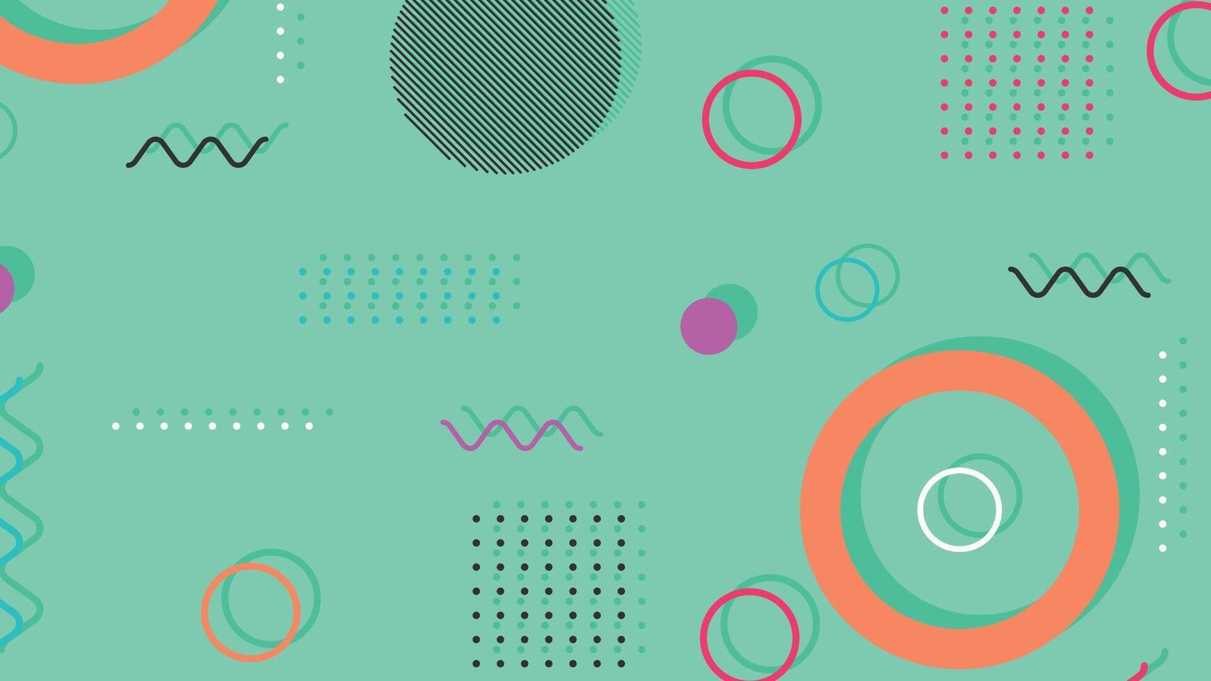 Trendy modern abstract background with memphis elements vector