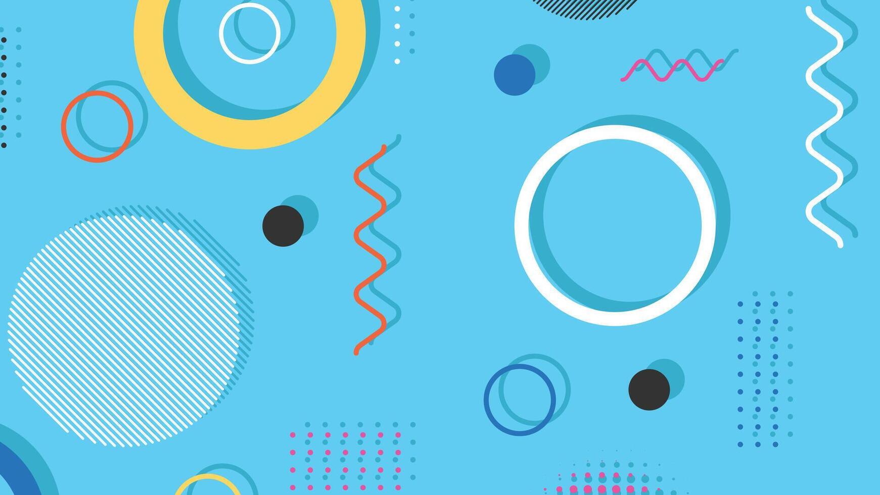 Trendy modern abstract background with memphis elements vector