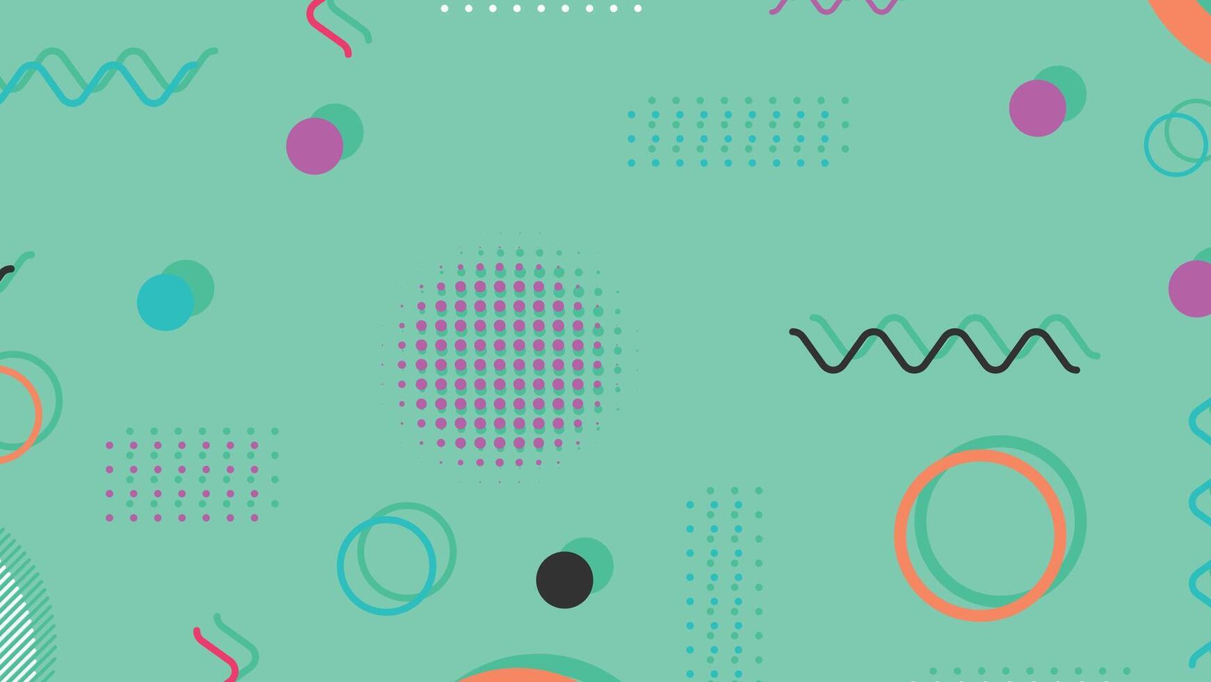 Trendy modern abstract background with memphis elements vector