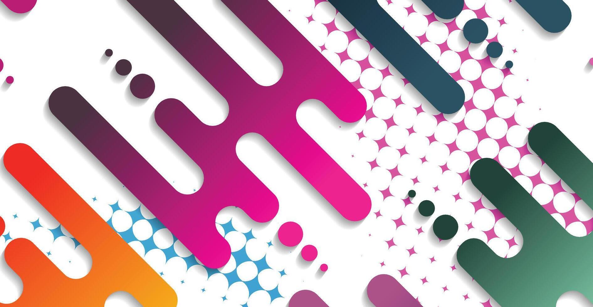 Abstract minimal geometric shape background with gradient vector