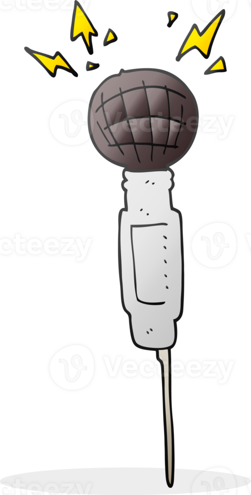 hand drawn cartoon microphone png