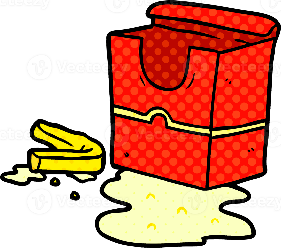 cartoon empty box of fries png