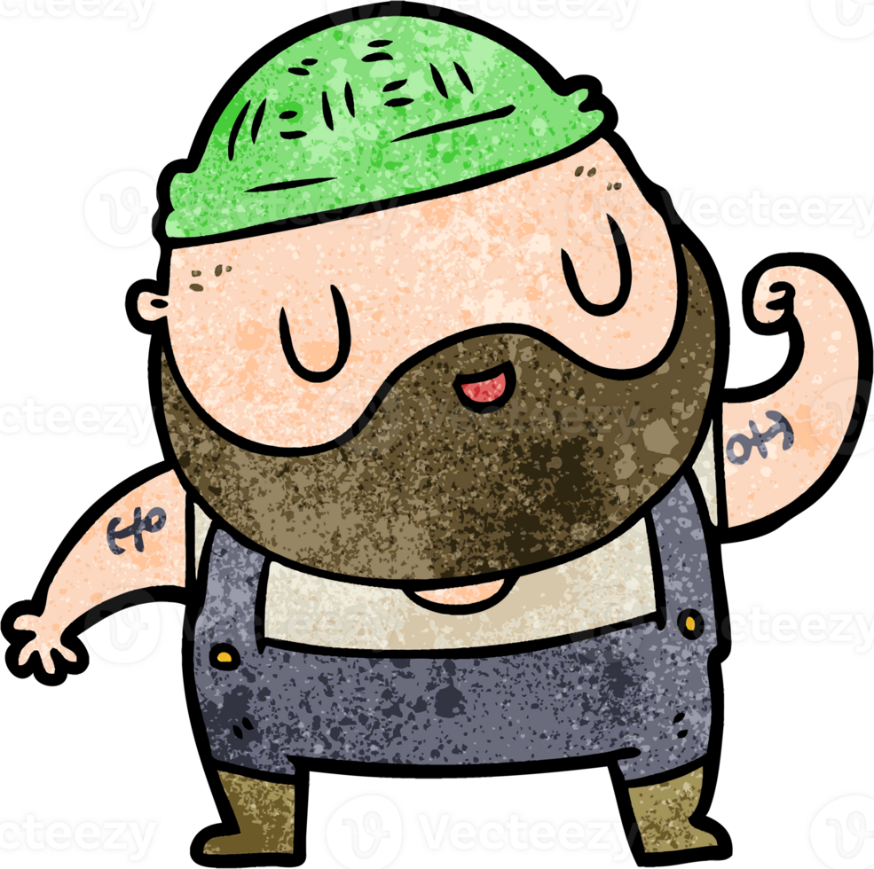 cartoon tough fisherman png