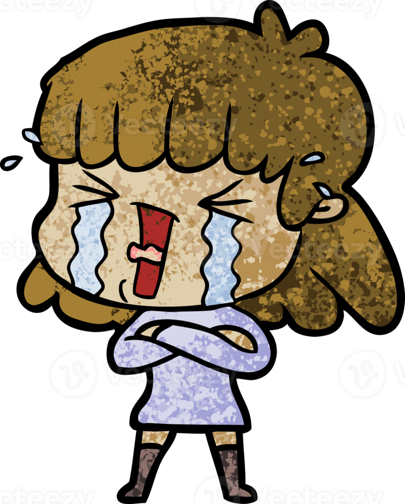 cartoon woman in tears png