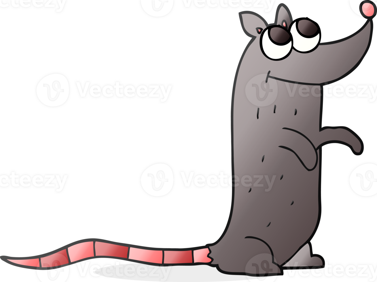 hand drawn cartoon rat png