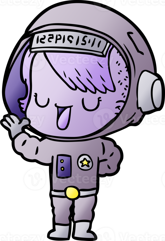 cartoon astronaut woman png