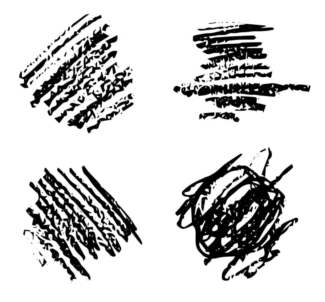 Black strokes on a white background vector