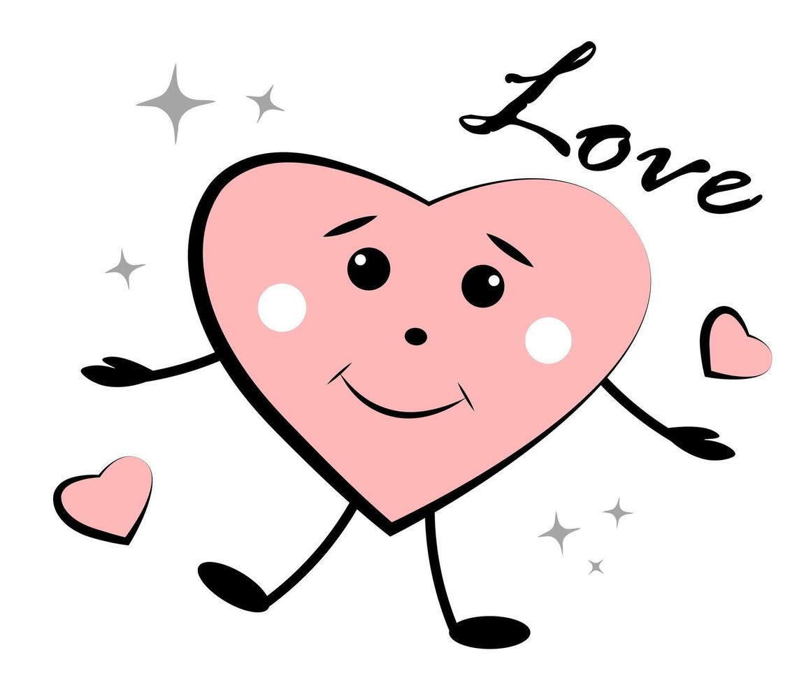 Heart on a white background. Love vector