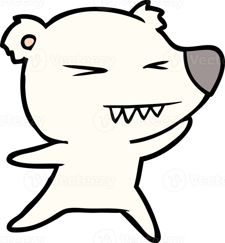 angry polar bear cartoon png