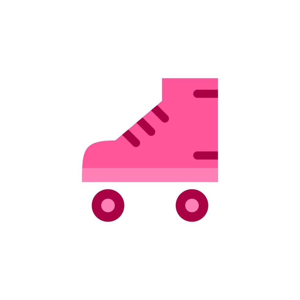 Roller skate Icon Flat Design Simple Sport Vector Perfect Web and Mobile Illustration