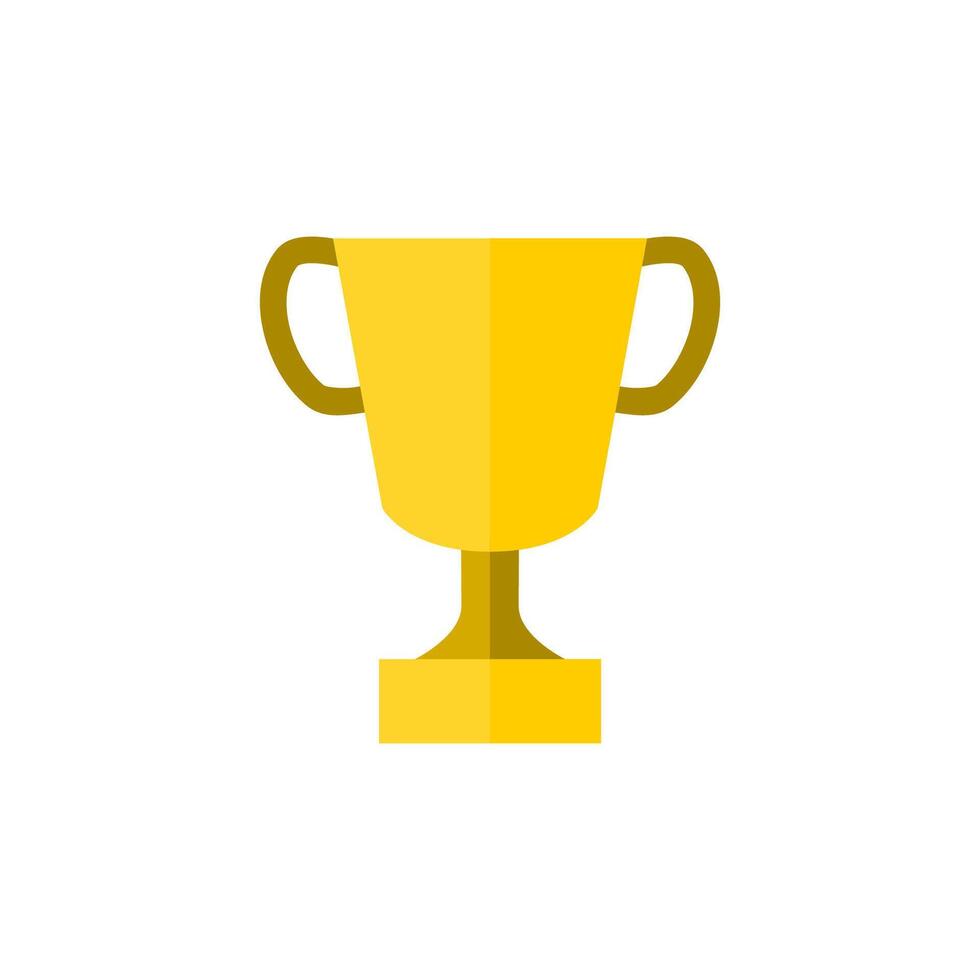 Trophy Award Icon Flat Design Simple Sport Vector Perfect Web and Mobile Illustration