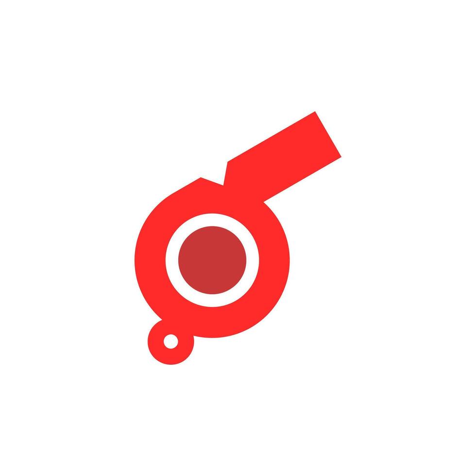 Whistle Icon Flat Design Simple Sport Vector Perfect Web and Mobile Illustration