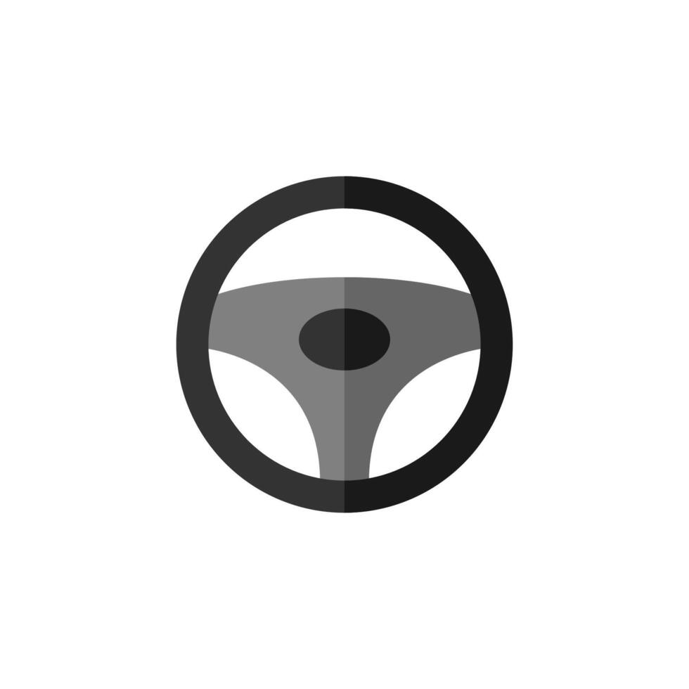 Steering Wheel Icon Flat Design Simple Sport Vector Perfect Web and Mobile Illustration