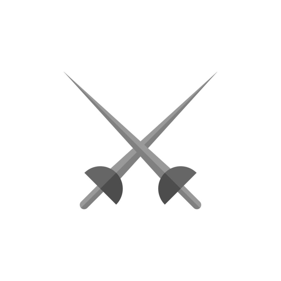 Fencing Sword Icon Flat Design Simple Sport Vector Perfect Web and Mobile Illustration