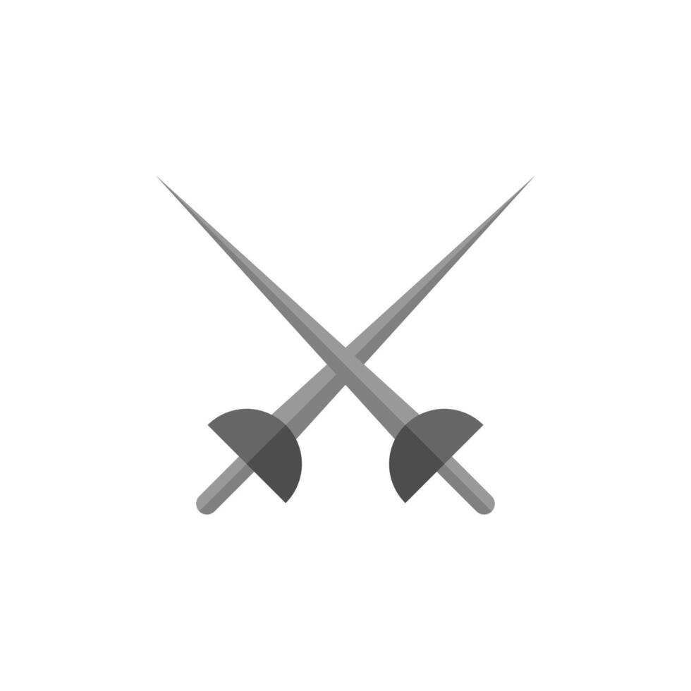 Fencing Sword Icon Flat Design Simple Sport Vector Perfect Web and Mobile Illustration