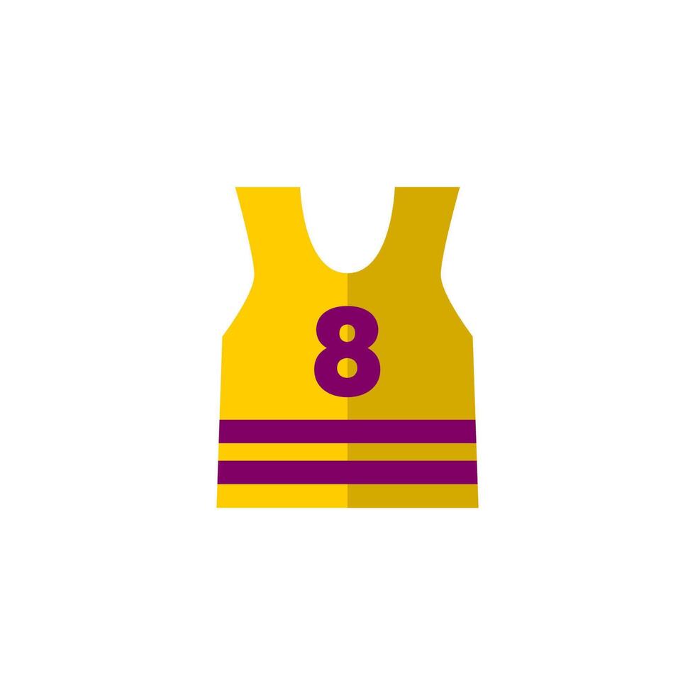 Basketball Uniform Sleeveless Jersey Icon Flat Design Simple Sport Vector Perfect Web and Mobile Illustration