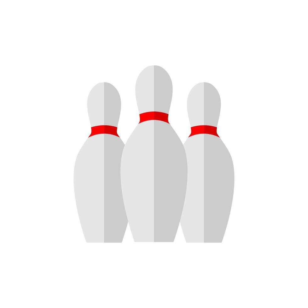 Bowling Pin Icon Flat Design Simple Sport Vector Perfect Web and Mobile Illustration