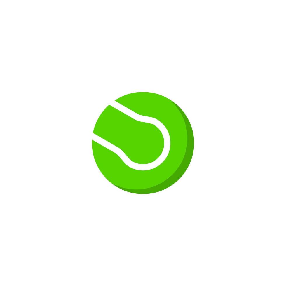 Tennis Ball Icon Flat Design Simple Sport Vector Perfect Web and Mobile Illustration