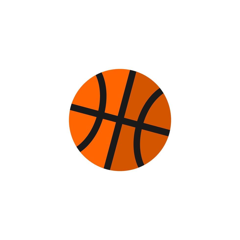 Basketball Icon Flat Design Simple Sport Vector Perfect Web and Mobile Illustration