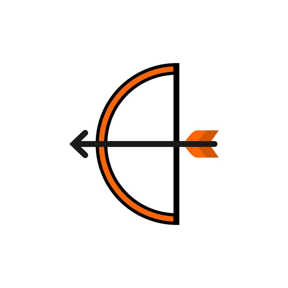 Bow Arrow Icon Flat Design Simple Sport Vector Perfect Web and Mobile Illustration
