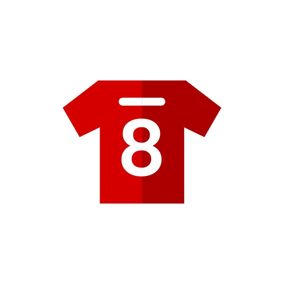 Football Jersey Icon Flat Design Simple Sport Vector Perfect Web and Mobile Illustration