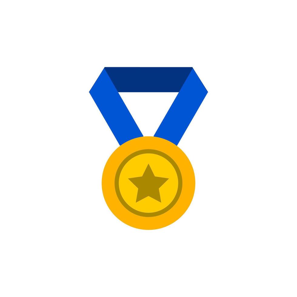 Medal Award Icon Flat Design Simple Sport Vector Perfect Web and Mobile Illustration