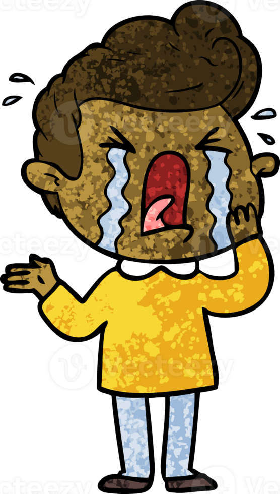 cartoon crying man png