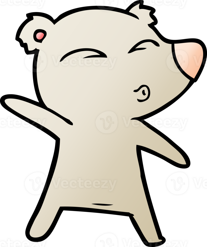 cartoon whistling bear png