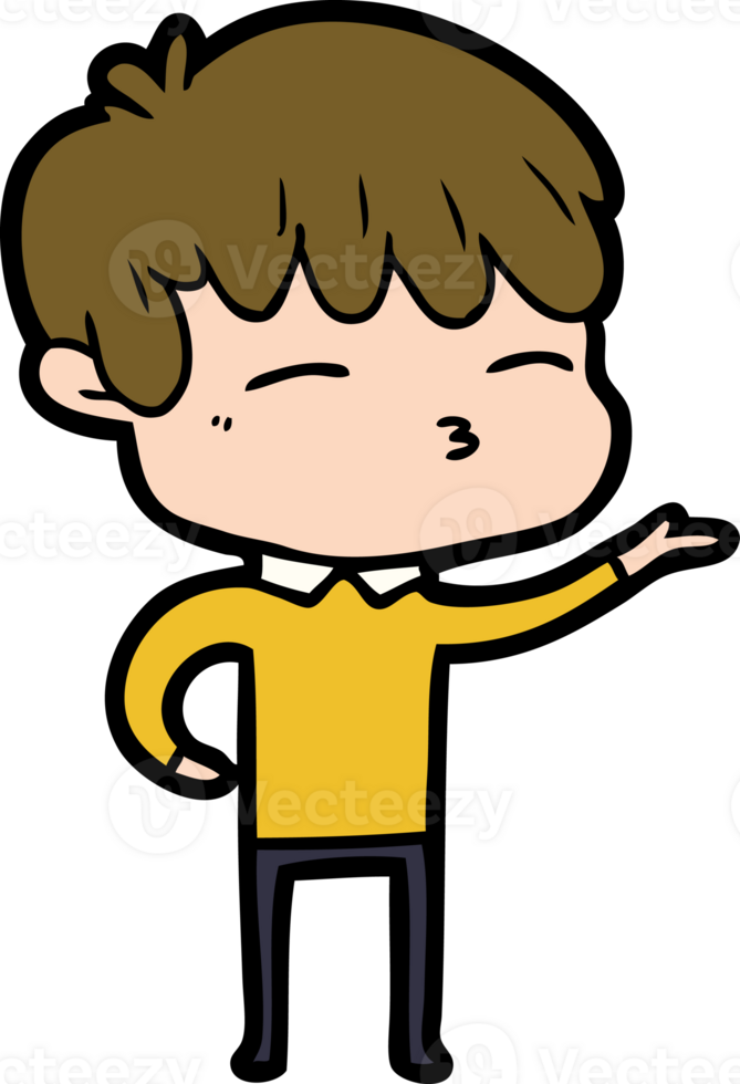 cartoon curious boy png