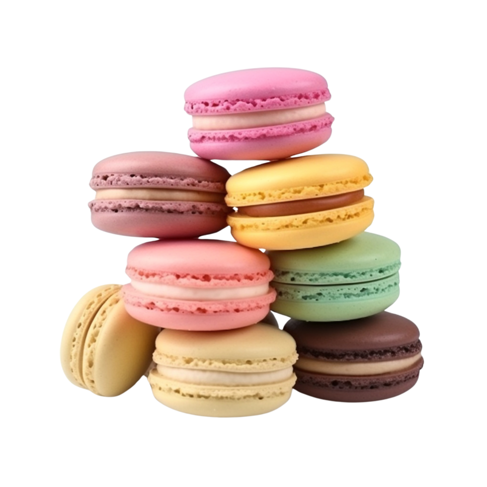 AI generated Macaroons clip art png