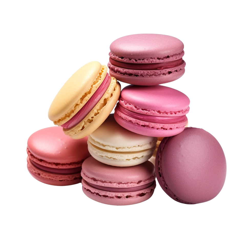 AI generated Macaroons clip art png