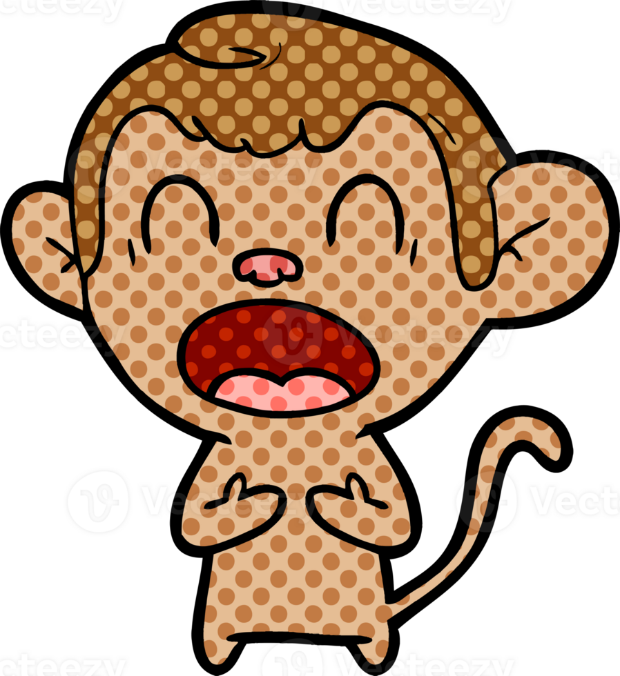 shouting cartoon monkey png