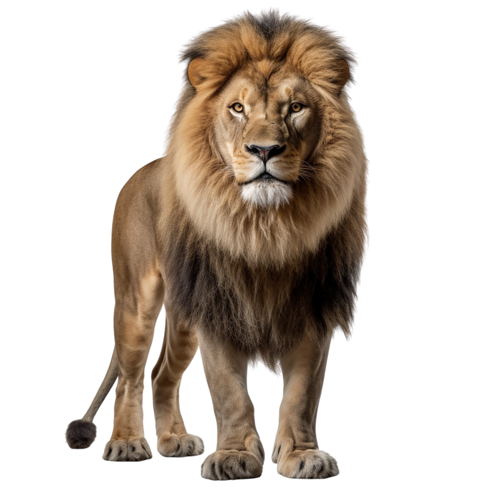 AI generated Lion clip art isolated png