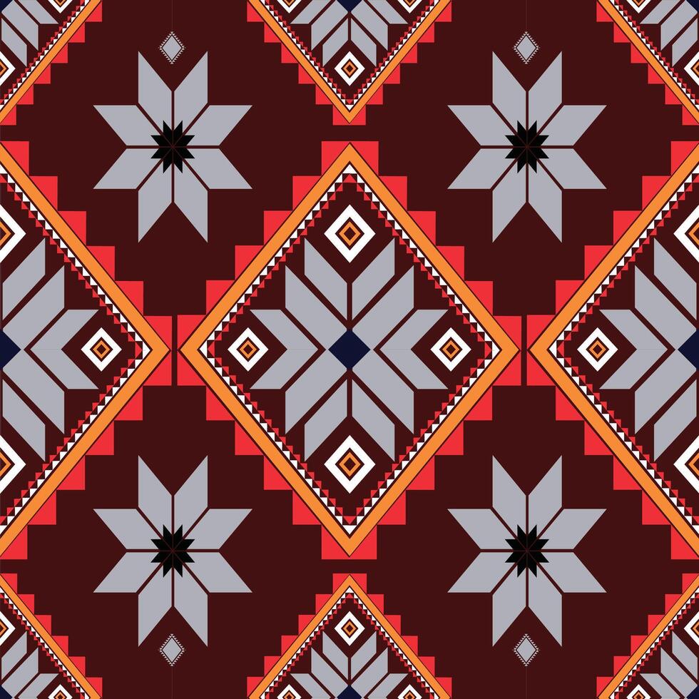 Geometric Ethnic pattern vector. African, American, Mexican, Western Aztec motif striped and bohemian pattern. designed for background,wallpaper,print, carpet,wrapping,tile,batik.vector illustratoin. vector