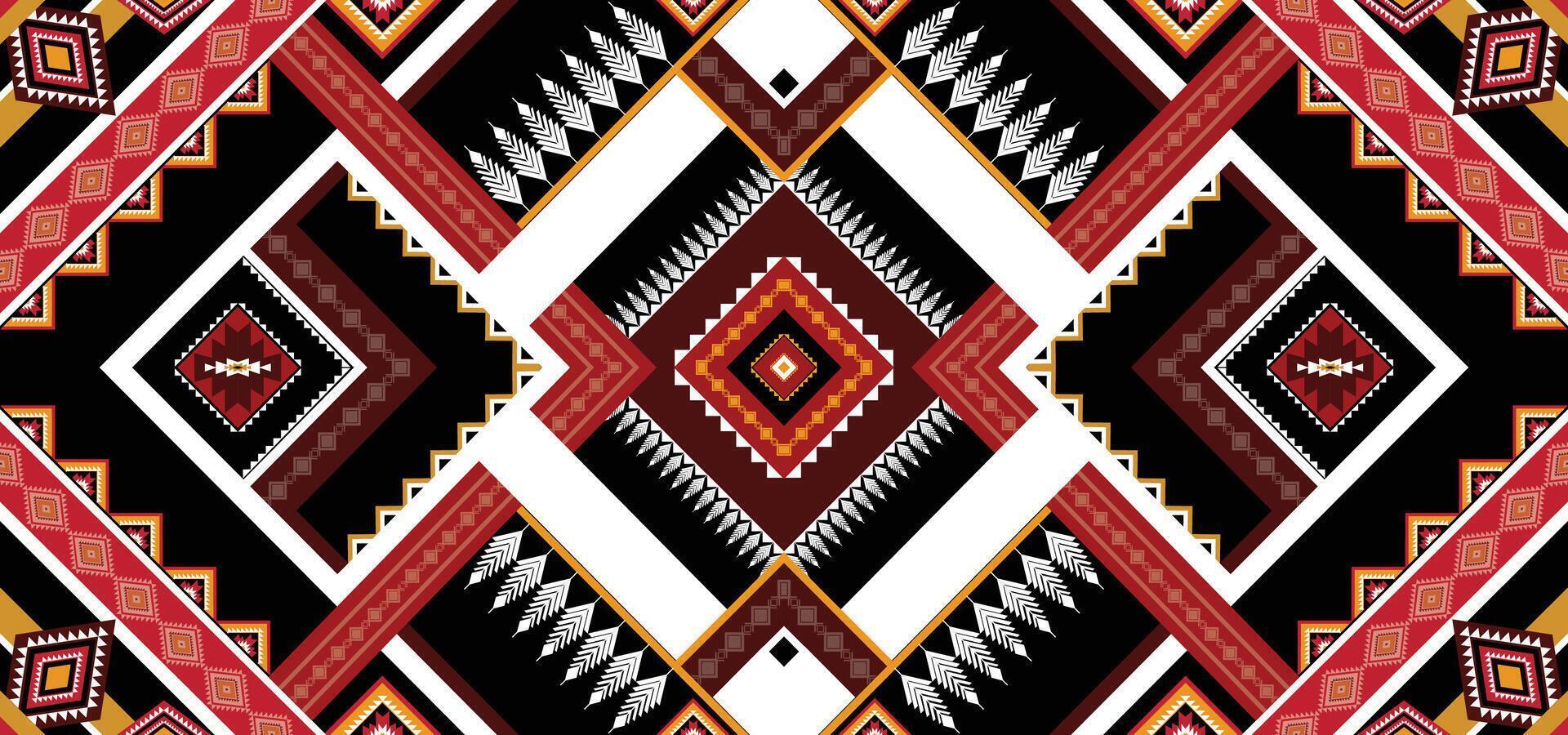 vector de patrón étnico geométrico. motivos africanos, americanos, mexicanos, aztecas occidentales a rayas y patrones bohemios. diseñado para fondo, papel tapiz, impresión, alfombra, envoltura, azulejo, ilustración batik.vector.